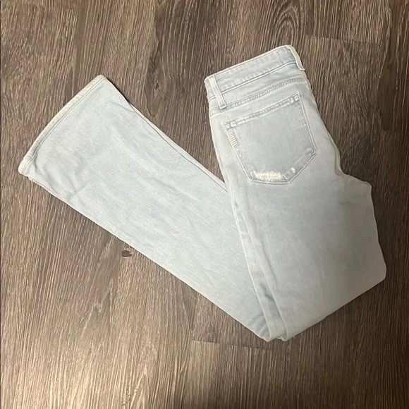 PAIGE Blue Flare Wide Leg Denim - Picture 6 of 8